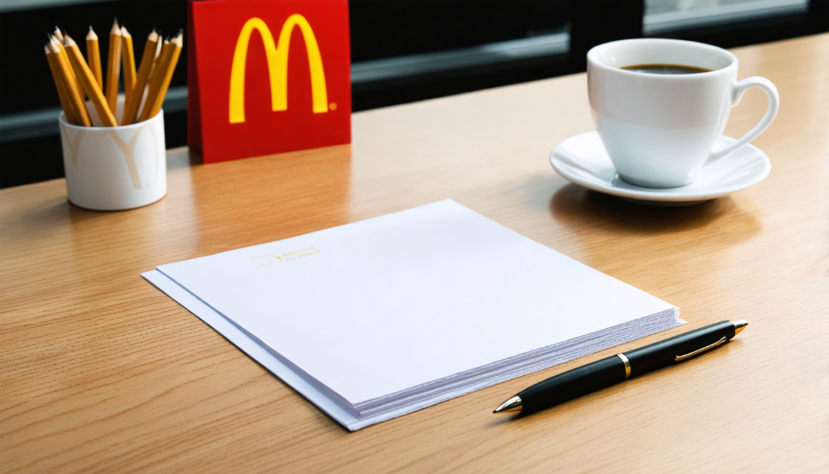 modèle simple et rapide de lettre de démission pour mcdonald's à personnaliser facilement selon vos besoins.